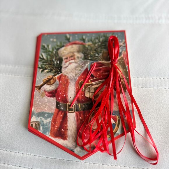Crafting Ho Ho Ho String Your Own 9 Card Flag Mantel Banner Each Flag 7" x 5" - Picture 2 of 2
